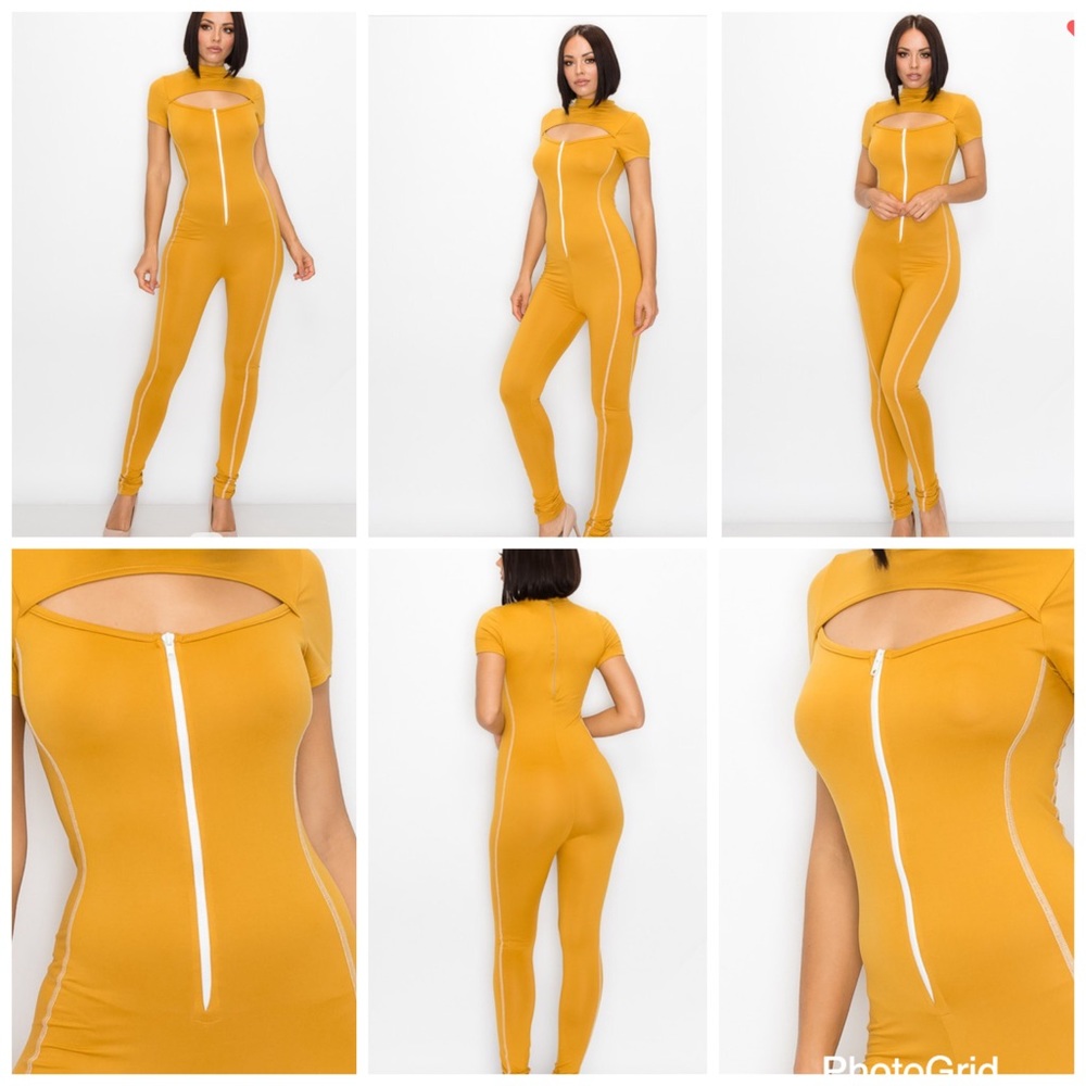 Mustard color jumpsuit